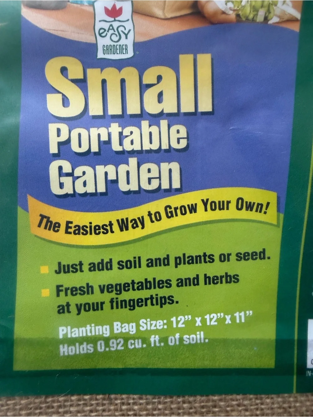 Natural Burlap Small Portable Garden Planter for Small Pets & Habitats